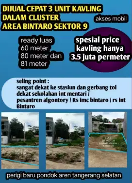 DIJUAL CEPAT KAVLKNG DALAM CLUSTER MURAH