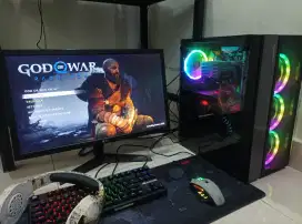 Fullset PC AMD Ryzen 5 2600 VGA RX 470 RAM 16GB RGB + Monitor 24 144Hz