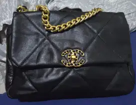 Jual tas chanel outentic black