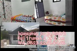Sewa Rumah Keluarga Yogya Murah 2KT Rumahan K  Mingguan Bulanan Harian