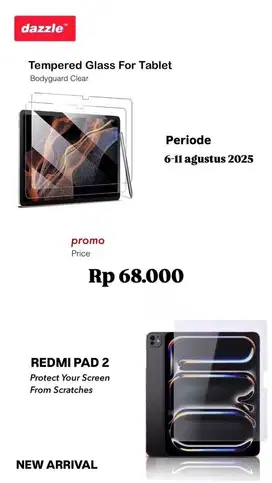 Tg clear smile redmi pad 2