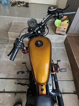 HARLEY DAVIDSON SPORTSTER 48 2015 ORANGE GLITTER SIAP BLAR
