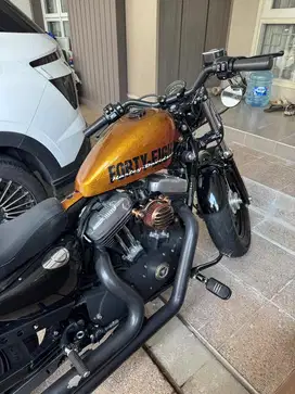 HARLEY DAVIDSON SPORTSTER 48 2015 ORANGE GLITTER SIAP BLAR
