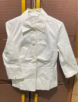 Blezer putih tulang fit body