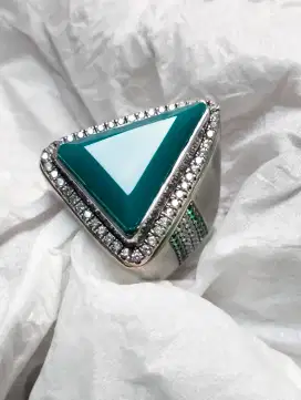 bacan segitiga ring perak
