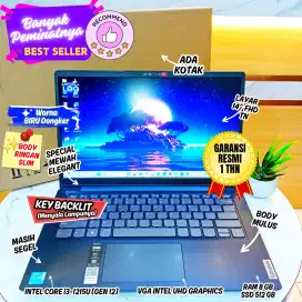 Lenovo ideapad slim 3i Core i3 gen 12 ssd 512 garansi resmi 1 thn