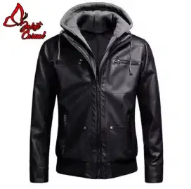 Jaket semi kulit hoodie