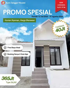 Rumah minimalis sepesial promo bonus