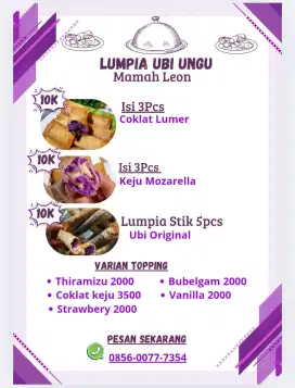 Lumpia isi Ubi ungu lumer