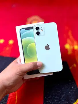 Iphone 12 64gb resmi Beacukai Green Fullset Mulus