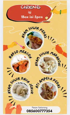 Cireng isi Frozen 1Box isi 5Pcs