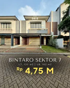 Rumah Cantik Dlm Cluster di Kebayoran Bintaro Jaya Tangerang Selatan
