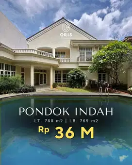 Rumah Lama Terawat Jalan Lebar di Pondok Indah Jakarta Selatan