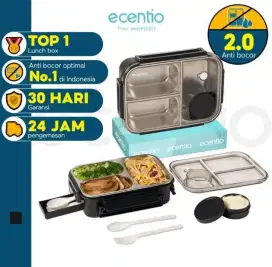 Ecentio Lunchbox Kotak Makan Bekal Kap 800ml Stainless Steel