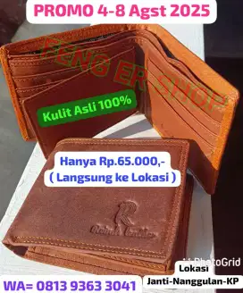 PROMO DOMPET KULIT SAPI ASLI 100%