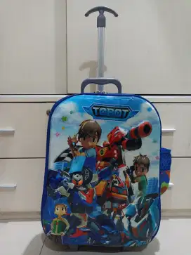 PRELOVED Tas Troli Anak Hardcase Emboss Kartun TOBOT