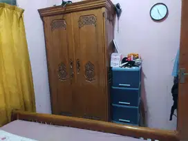 Dijual Cepat dan Murah Lemari Kayu Jati 2 Pintu