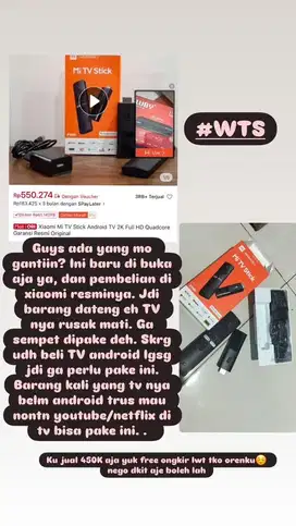 Mi Stick Tv belum di pakai