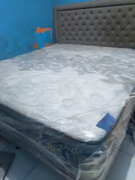 Springbed uniland uk 180x200 bekas/second satu set dipan kondisi bagus