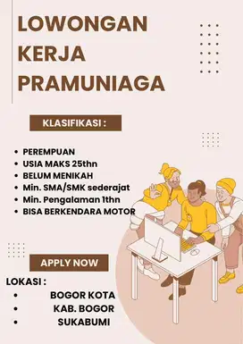 LOWONGAN KERJA PRAMUNIAGA