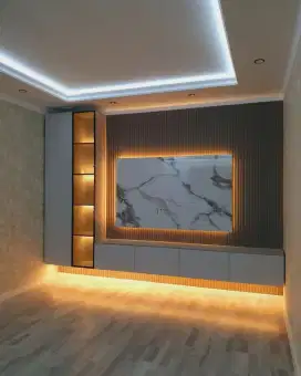 Interior rungan rumah bedrop tv kincenset