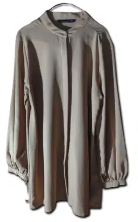 EXECUTIVE, Mandarin Collar Puff Sleeves Tunic