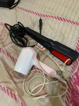 Preloved catokan Takeda pro (red nano) + hairdryer Philips 400w