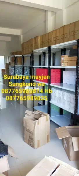 Rak besi siku lubang ramping
