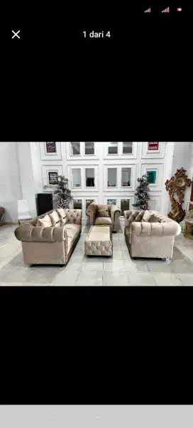 Sofa kancing Violet Sultan Mewah Elegant...