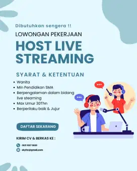 Lowongan Pekerjaan Host live Streaming
