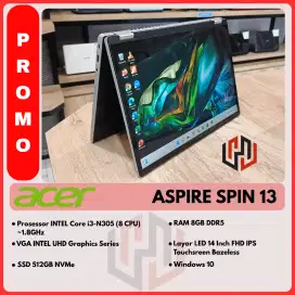 ACER ASPIRE SPIN 13 FLIP 360' TOUCHSCREEN MULUS SEPERTI BARU