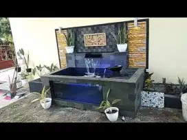 Jasa pembuatan kolam koi datar minimalis