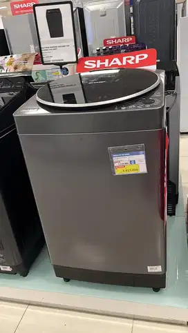 Mesin cuci 12kg sharp  bisa cuci bad cover