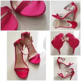 Sepatu heels stiletto size 41 merah, preloved