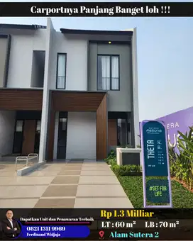 Rumah Murah Carport Luas Posisi Alam Sutera 2 samping Alam Sutera 1