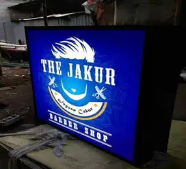 Neon box toko & kantor sign papan nama kios huruf timbul letter 3D Led