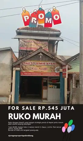 jual ruko murah di tanjung barangan