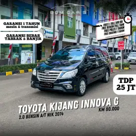 Tdp 25 Juta Toyota Kijang Innova 2.0 G Bensin
A/T Nik.2014