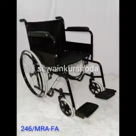 Kursi Roda Standar Ruji Black Steel