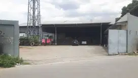 dijual cepat gudang pinggir jalan siap pakai startegis