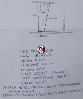 JUAL RUMAH LOKASI STRATEGIS UNTUK USAHA TEGALSARI SURABAYA