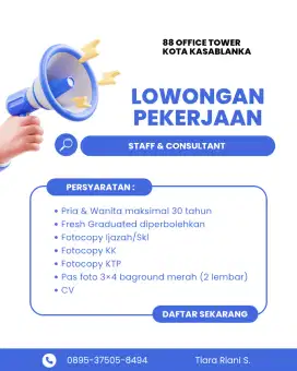 Staff administrasi & konsultan