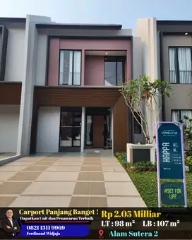 Rumah Mewah Murah Parkiran Panjang Alam Sutera 2 Dekat Salam Sutera 1