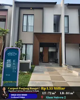 Rumah Terjangkau Carport Panjang Sekali Alam Sutera 2 Ukuran 6x12