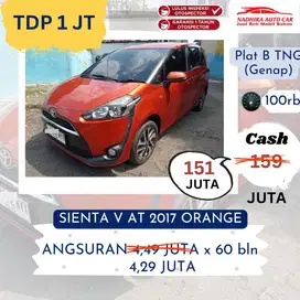 TDP Hanya 1 Juta Sienta V AT 2017 Orange