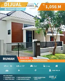 Dijual Rumah Baru Dekat Exit Tol Sawojajar di Riverfront Malang