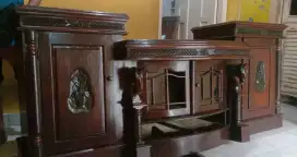 Bufet TV Kayu Jati Motif Kuda