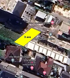 Jual Tanah Luas 3are Lokasi Batu Bolong Cangu area Investasi Strategis