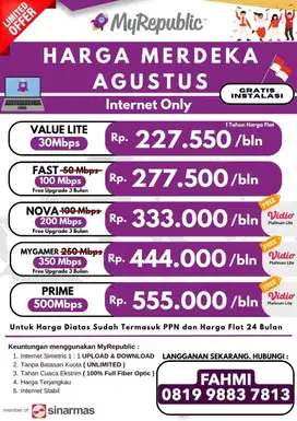 MYREPUBLIC PROMO JABODETABEK AREA