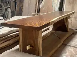 Meja makan kayu trembesi / kayu meh 8 kursi